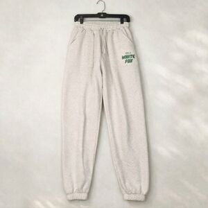 White Fox Boutique Joggers with Green Logo